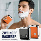 Mini Electric Shaver, Dual Head Waterproof Rechargeable Razor Mini Wet Dry - Image 4