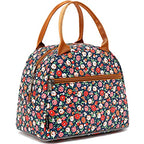 Insulated Lunch Cooler Bag (Floral#Red)