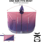 Rain Poncho Jacket Coat Hooded Zipper Style - Image 2