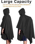 salamra Hooded Rain Poncho Waterproof Raincoat Jacket - Image 5