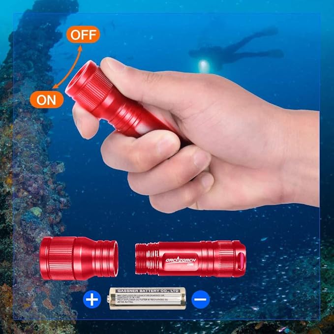 ORCATORCH D560 Mini Scuba Dive Light Headlamp 650 Lumen Mask Diving Flashlight - Image 6