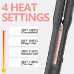 Steam Flat Iron and Culur - 1.25 Inch Hair Straightener for All Hair Types, Adjustable Temp 284°F-410°F, Fast Heat Up in 30 Sec (Black)
