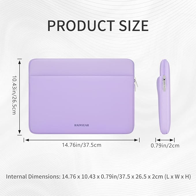 RAINYEAR Laptop Sleeve Case 15 16 Inch, Protective Portable Case - Image 5