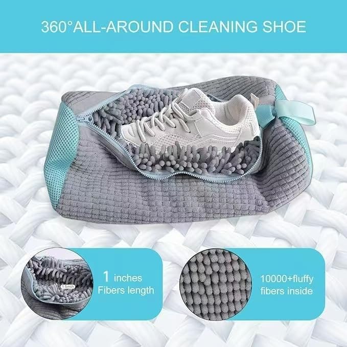 2Pcs Shoe Washing Machine Bag Laundry Shoe Bags for Washing Machine (Grey-2Pcs)