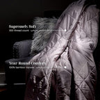 LUXOME Lightweight Blanket | 100% Rayon from Bamboo Fabric & Fill | King/Cal - Image 3