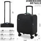 Verage Under Seat Luggage with Wheels, Softside Small Suitcase Spinner Carry On - Image 2