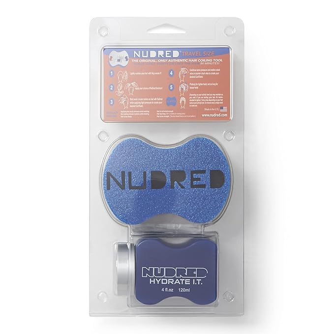 Hydrate I.T. Formula-Hair Sponge Brush + Hair Moisturizer For Men & Women, For Moisturized & Beautifully Sculpted Coils, Twists & Locs (Mini Blue Hair Sponge, Small Holes, 4oz Hair Moisturizer)