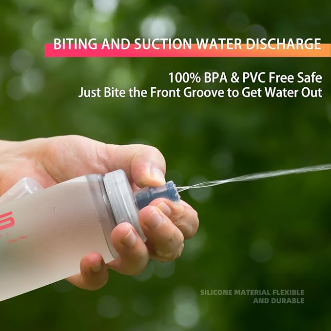 Soft Flasks Soft Running Water Flask Collapsible Soft Water Bottles Small - Image 2