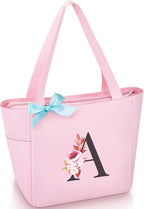 Vavabox Tote Bag, A-Z Initial Monogrammed Waterproof Tote Bag, Bridesmaid Gifts by Vavabox