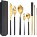 AARAINBOW 6 Pieces Stainless Steel Flatware Set Portable Reusable Cutlery Set by AARAINBOW