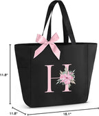 Vavabox Tote Bag, A-Z Initial Monogrammed Waterproof Tote Bag, Bridesmaid Gifts - Image 7