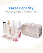 Narwey Clear Toiletry Bags for Traveling Women Men, Make Up Organizer, Skincare - Image 2