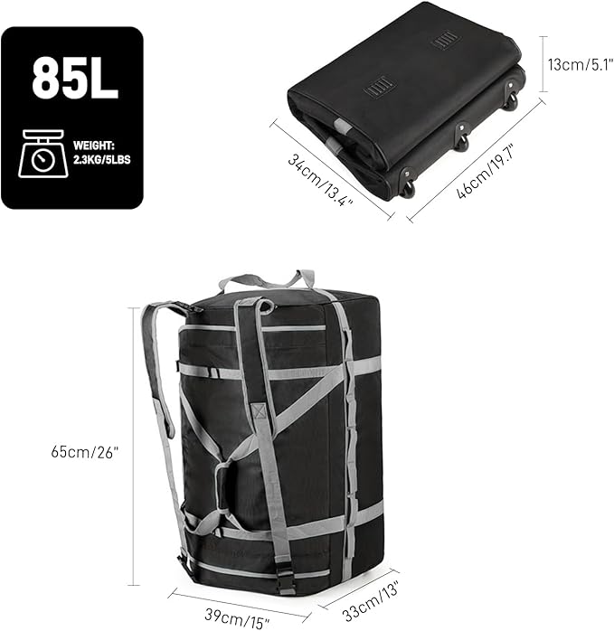 Foldable Rolling Duffle Bag - Image 2