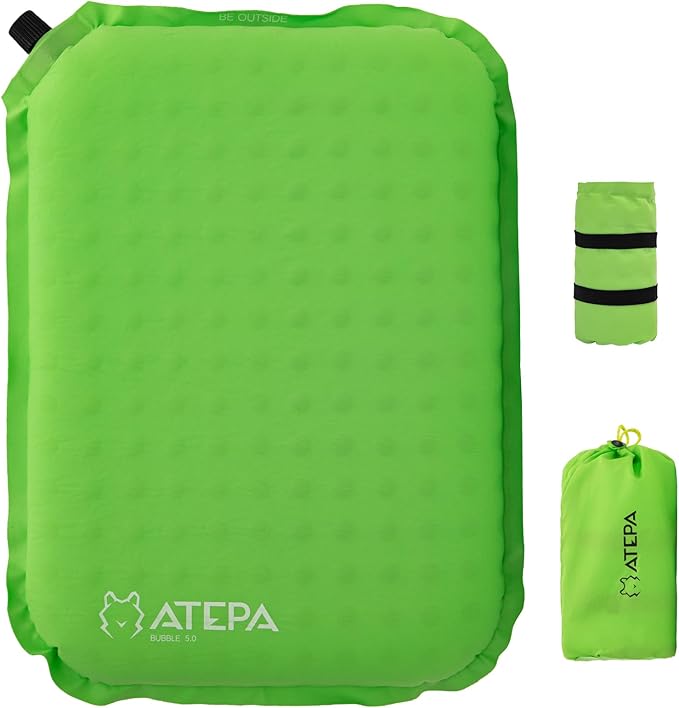 ATEPA Inflatable Stadium Seat Cushion, Self-Inflating Memory Foam Stadium Seats by ATEPA