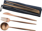 Gugrida Reusable Travel Utensils, 7 Piece Portable 304 Stainless Steel - Image 2