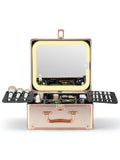 Qislee Makeup Box with A Detachable Lighted Mirror, Waterproof Travel Train Case by Qislee
