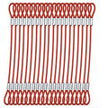 1/8"(3mm) Wire Diam Stainless Steel Cable Eyelets Loops Short Rope Lanyard Safety Tether Chain Lock with Vinyl Coated Cover, 15Pcs 8" Long Red (8 inches - 15 Pcs / Red-B)
