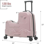 22 Inch Ride on Suitcase for Kids, Travel Luggage - Image 7