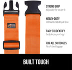 GORILLA GRIP Heavy Duty 8 Pack Adjustable Luggage Straps - Image 2