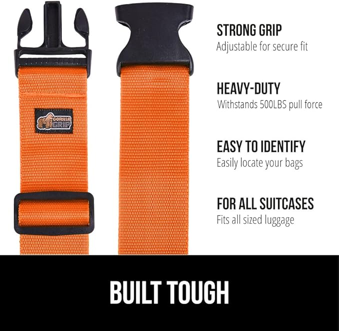 GORILLA GRIP Heavy Duty Adjustable Luggage Straps - Image 2