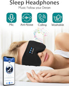 LC-dolida Sleep Mask with Bluetooth Headphones, Sleep Headphones Bluetooth - Image 2