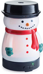 Airome Snowman Medium Porcelain Essential Oil Diffuser|100 mL Humidifying Ultrasonic Aromatherapy Diffuser 8 Colorful LED Lights, Intermittent & Continual Mist, Auto Shut-Off, White