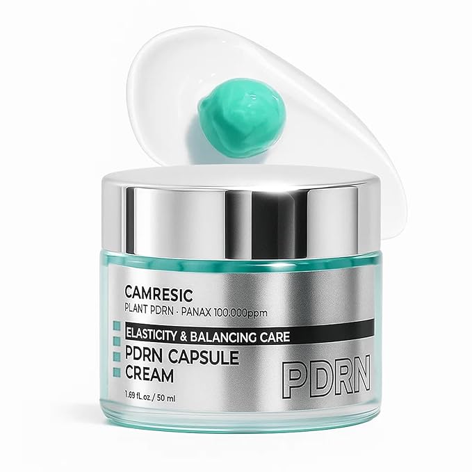 PDRN Capsule Cream Face Moisturizer with 100,000 ppm PDRN & Collagen, Lightweight Gel Hydrator for Skin Repair, Elasticity & Long-Lasting Moisture, 1.69 oz