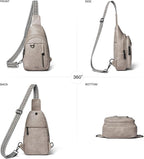 7L Sling Bag for Women Men Leather Small Sling Backpack Daypack Anti Theft - Image 6
