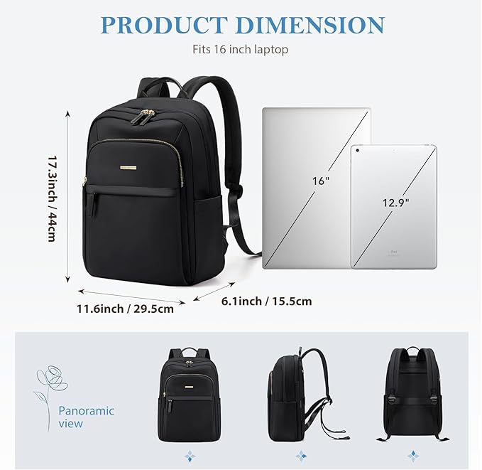 Travel Backpack for Women Personal Carry On Bag Business Weekender Hiking - Image 4