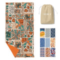 Waffle Microfiber Beach Towel (Groovy)