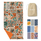 Waffle Microfiber Beach Towel (Groovy)