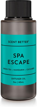 Scent Better Spa Escape Aroma Essential Oil Blend: an Aromatherapy Blend of Green Tea, Mandarin, and Cucumber for Ultrasonic Diffusers & Nebulizers (2 Fl Oz, 60 mL)