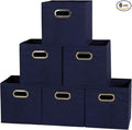 Household Essentials 81-1 Foldable Fabric Storage Bins | Set of 6 Cubby Cubes by HouseholdEssentials