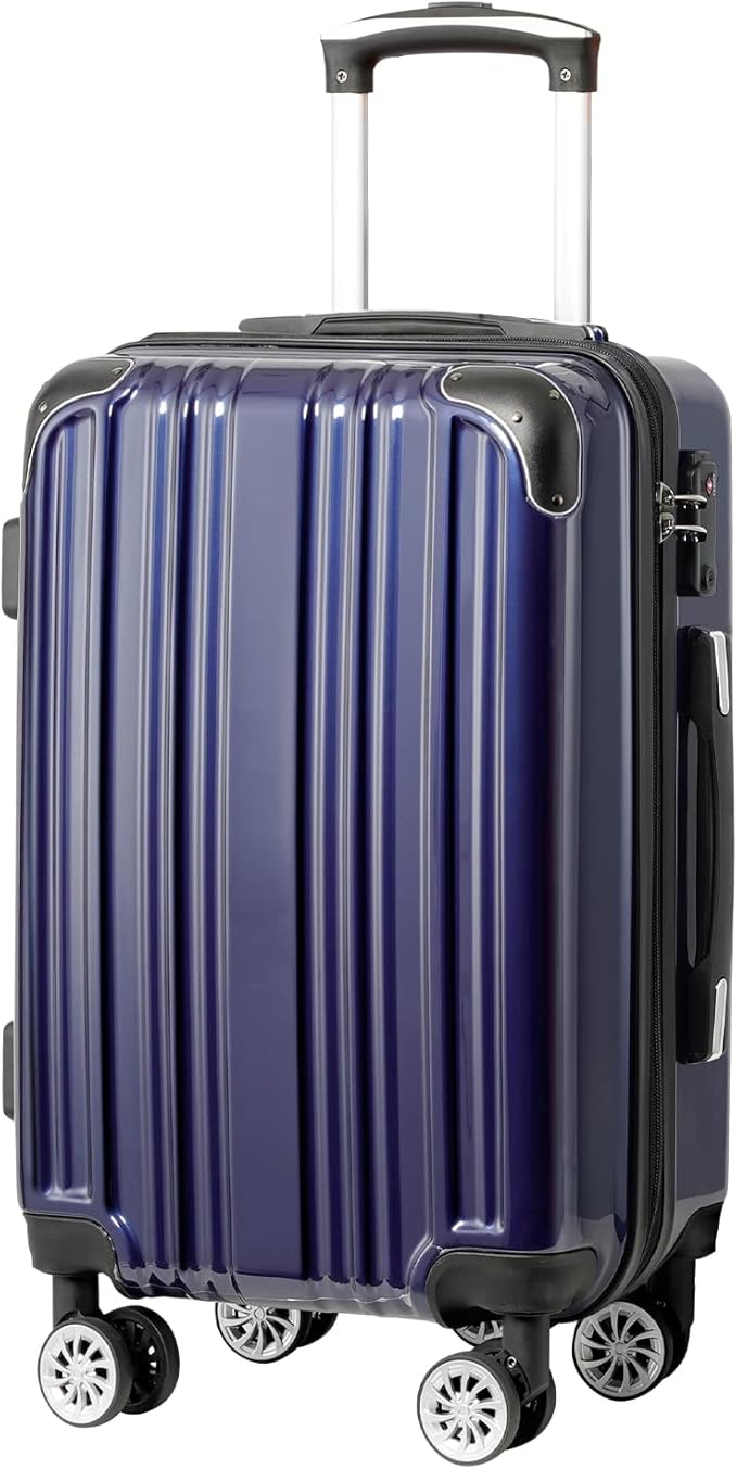 Coolife Luggage Expandable Suitcase PC+ABS Spinner 20in 24in 28in Carry on) by COOLIFE