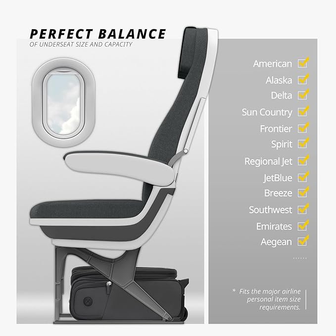 Verage Under Seat Luggage with Wheels, Softside Expanable Small Suitcase Carry - Image 4
