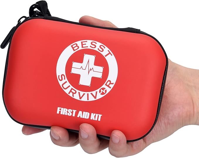 Mini First Aid Kit -Small Waterproof Hard Shell Medical Kit by BesstSurvivor