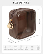 LETGO Small Cosmetic Bag for Purse Mini Makeup Bag for School Cute Clear Make - Image 2