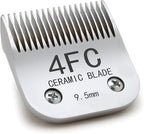Docal 4FC Pet Dog Grooming Detachable Blades, Compatible with Andis Size-4FC Cut Length 3/8"(9.5mm), Most A5, KM Series Clippers,Made of Ceramic Blade & Stainless Steel Blade
