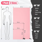 Quick Dry Travel Towel, 3 Sizes 1 Pack Camping Microfiber Towel, Lightweight - Image 2