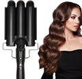 3 Barrel Curling Iron Jumbo 1.25 inch (32mm) Hair Curling Wand Crimper Instant Heating Adjustable Hair Curler with 2 Temperature Control