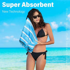 Microfiber Lightweight Beach Towel Sand Free Quick Dry Absorbent Thin Compact - Image 6