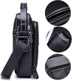 KPYWZER Genuine Leather Shoulder Bag Small Men Messenger Pack Handbag Sling - Image 4