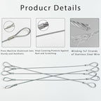 10 Pack Luggage Lock Safety Cable, Stainless Steel Cable - Image 2