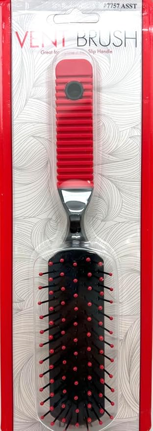 DONNA Vent Brush Blowdry Brush Curly Hair, Hair Brush for Separating, Detangling, Shaping and Defining Wet Thick or Curly Hair, Glides Through Tangles with Ease RED