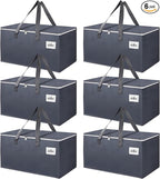 6 Pack Extra Large 93L Moving Bags, 60lb Heavy Duty Moving Totes by Unknown