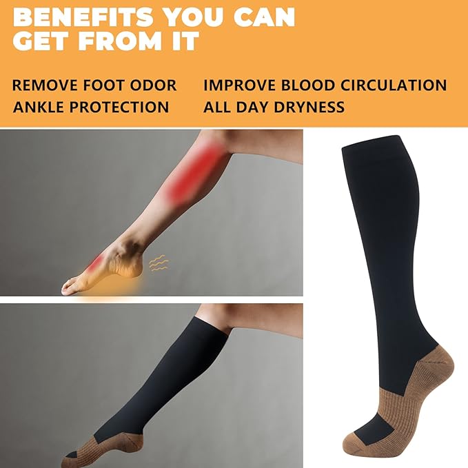 fenglaoda 8 Pairs Compression Socks - Image 3