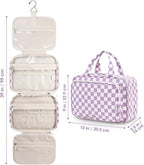 Narwey Travel Toiletry Bag for Women Large Hanging Makeup Bag Organizer - Image 9