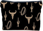 IWXYI Western Makeup Bags - Cow Print Zipper Pouch Travel Toiletry Gifts for Women
