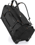 Rolling Duffle Bag with Wheels, 86L 30”Folding Duffle Backpack with 2 Wheels by XTMZ