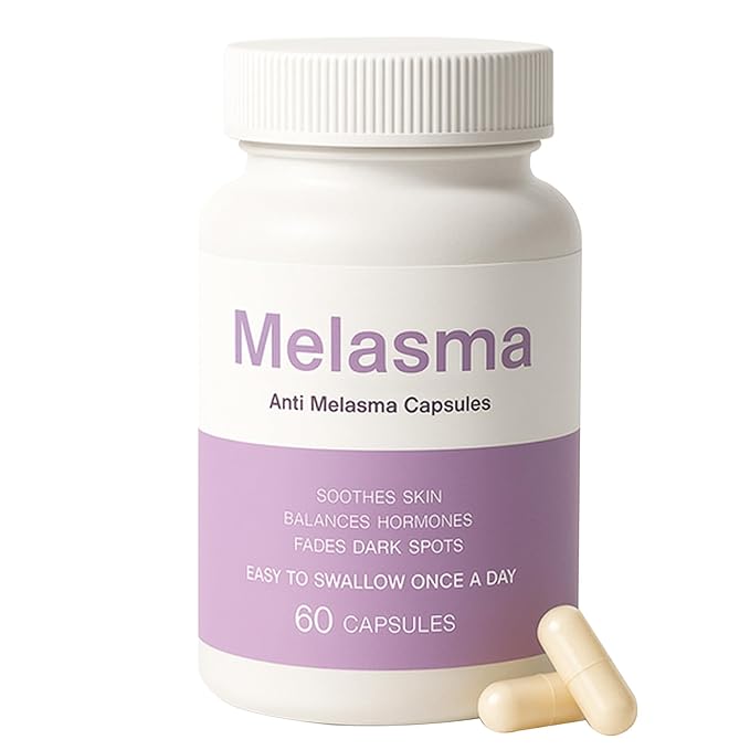 Melanina Anti-Melasma & Dark Kit, Anti-Melasma Capsules - with DIM, Turmeric Extract 95% for Women, Supports Even Skin Tone & Radiance 60 Capsules (1)